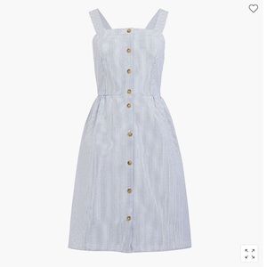 J Crew Button-front dress in seersucker L6977